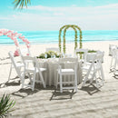 4 Pack Resin Folding Chairs with Padded Seat by LJGDeals