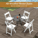 4 Pack Resin Folding Chairs with Padded Seat by LJGDeals