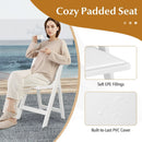 4 Pack Resin Folding Chairs with Padded Seat by LJGDeals