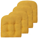 4 Pack 17.5 x 17 Inch U-Shaped Chair Pads with Polyester Cover by LJGDeals