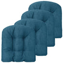 4 Pack 17.5 x 17 Inch U-Shaped Chair Pads with Polyester Cover by LJGDeals