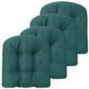 4 Pack 17.5 x 17 Inch U-Shaped Chair Pads with Polyester Cover by DirectDeals