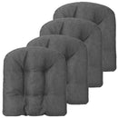 4 Pack 17.5 x 17 Inch U-Shaped Chair Pads with Polyester Cover by LJGDeals