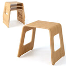 4-Pack Stackable Bamboo Stool with Anti-skid Foot Pads-Natural by LJGDeals
