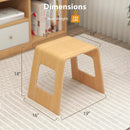 4-Pack Stackable Bamboo Stool with Anti-skid Foot Pads-Natural by LJGDeals