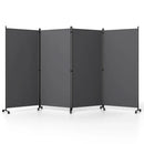 4-Panel Folding Room Divider with Wheels - 71.5" Tall by LJGDeals