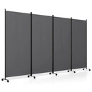 4-Panel Folding Room Divider with Wheels - 71.5" Tall by LJGDeals