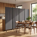 4-Panel Folding Room Divider with Wheels - 71.5" Tall by LJGDeals