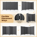 4-Panel Folding Room Divider with Wheels - 71.5" Tall by LJGDeals