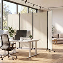 4-Panel Folding Room Divider with Wheels - 71.5" Tall by LJGDeals