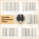 4-Panel Folding Room Divider with Wheels - 71.5" Tall by LJGDeals