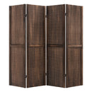 4-Panel Pegboard Display 5 Feet Tall Folding Privacy Screen for Craft Display Organized