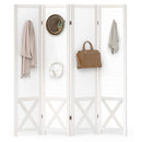 6-Panel Pegboard Room Divider 67 Inches Tall Foldable Privacy Screen by LJGDeals