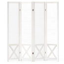 6-Panel Pegboard Room Divider 67 Inches Tall Foldable Privacy Screen by DirectDeals