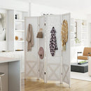 6-Panel Pegboard Room Divider 67 Inches Tall Foldable Privacy Screen by DirectDeals