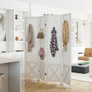 6-Panel Pegboard Room Divider 67 Inches Tall Foldable Privacy Screen by LJGDeals