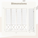 6-Panel Pegboard Room Divider 67 Inches Tall Foldable Privacy Screen by DirectDeals