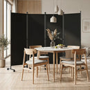 4-Panel Room Divider with Lockable Wheels - 87" x 68" by LJGDeals