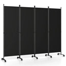 4-Panel Room Divider with Lockable Wheels - 87" x 68" by LJGDeals