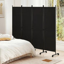 4-Panel Room Divider with Lockable Wheels - 87" x 68" by LJGDeals