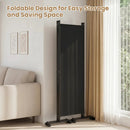 4-Panel Room Divider with Lockable Wheels - 87" x 68" by DirectDeals