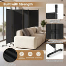 4-Panel Room Divider with Lockable Wheels - 87" x 68" by LJGDeals