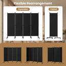 4-Panel Room Divider with Lockable Wheels - 87" x 68" by LJGDeals