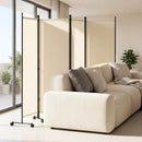 4-Panel Room Divider with Lockable Wheels - 87" x 68" by DirectDeals