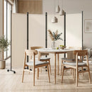 4-Panel Room Divider with Lockable Wheels - 87" x 68" by DirectDeals