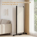 4-Panel Room Divider with Lockable Wheels - 87" x 68" by LJGDeals
