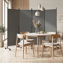 4-Panel Room Divider with Lockable Wheels - 87" x 68" by DirectDeals
