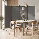 4-Panel Room Divider with Lockable Wheels - 87" x 68" by LJGDeals