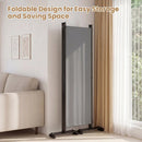 4-Panel Room Divider with Lockable Wheels - 87" x 68" by DirectDeals