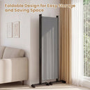 4-Panel Room Divider with Lockable Wheels - 87" x 68" by LJGDeals