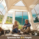 4 Person Camping Tent Portable Automatic Easy Setup with Rainfly and 2 Doors by LJGDeals