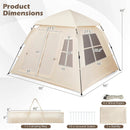 4 Person Camping Tent Portable Automatic Easy Setup with Rainfly and 2 Doors by LJGDeals