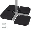 4-Piece Cantilever Offset Base 164 LBS Heavy-Duty Square with U-Locking Pins-Black by LJGDeals