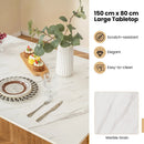 4 Piece Dining Table Set with Bench and 2 Stools-White by LJGDeals