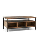 4-Piece Industrial Living Room Set: Fireplace TV Stand + 3-Tier Industrial Style Coffee Table + 71 Inch Freestanding Hall Tree + Adjustable C-shape Sofa Side Table by LJGDeals
