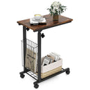 4-Piece Industrial Living Room Set: Fireplace TV Stand + 3-Tier Industrial Style Coffee Table + 71 Inch Freestanding Hall Tree + Adjustable C-shape Sofa Side Table by LJGDeals