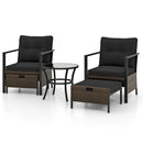 4 Piece Outdoor Furniture Set with Glass Topped Coffee Table by LJGDeals