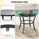 4 Piece Outdoor Furniture Set with Glass Topped Coffee Table by LJGDeals