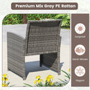 4 Piece Patio Conversation Set Rattan Chair Loveseat and Table Set by LJGDeals