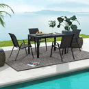 4 Piece Patio Rattan Dining Chairs with Wicker Woven Seat and Back for Backyard Front Porch-Brown by LJGDeals