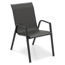 4 Piece Patio Rattan Dining Chairs with Wicker Woven Seat and Back for Backyard Front Porch-Brown by LJGDeals