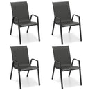4 Piece Patio Rattan Dining Chairs with Wicker Woven Seat and Back for Backyard Front Porch-Brown by LJGDeals