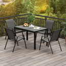 4 Piece Patio Rattan Dining Chairs with Wicker Woven Seat and Back for Backyard Front Porch-Brown by LJGDeals