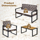 4-Piece Patio Conversation Set with Acacia Coffee Table by DirectDeals