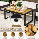 4-Piece Patio Conversation Set with Acacia Coffee Table by LJGDeals