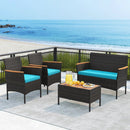 4-Piece Patio Conversation Set with Loveseat and Coffee Table by LJGDeals